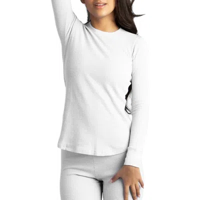 Watson's Waffle Long Sleeve Thermal Crew In White