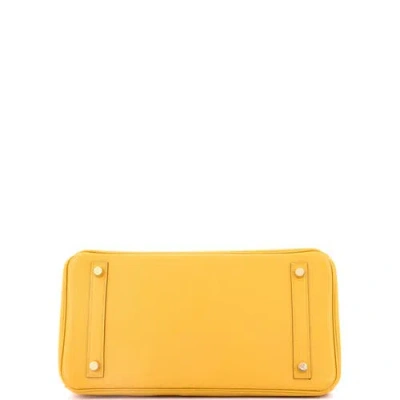 Pre-owned Hermes  Hermes Birkin Handbag Yellow Epsom With Gold Hardware 30 In Yellow