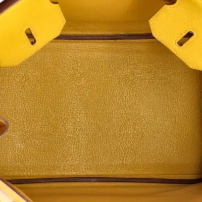 Pre-owned Hermes  Hermes Birkin Handbag Yellow Epsom With Gold Hardware 30 In Yellow