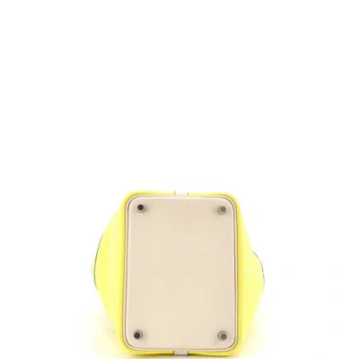 Pre-owned Hermes  Hermes Cargo Picotin Lock Bag Canvas And Swift Pm In Yellow