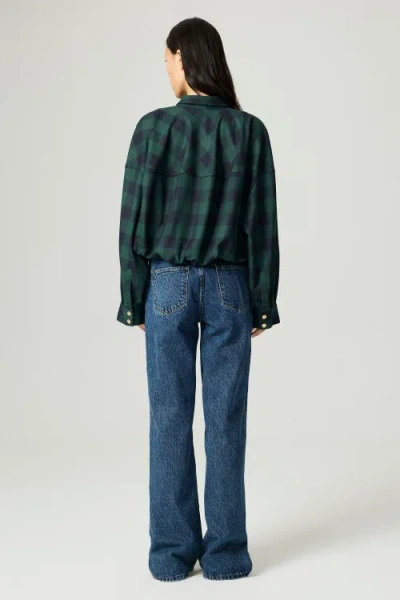 Nocturne Checked Zip-front Jacket In Green