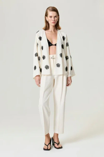 Nocturne Beaded Open-front Kimono In Multi