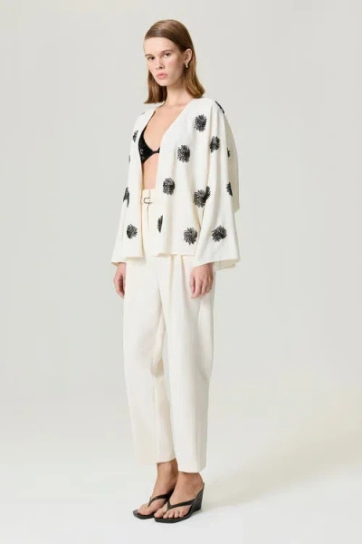 Nocturne Beaded Open-front Kimono In Multi