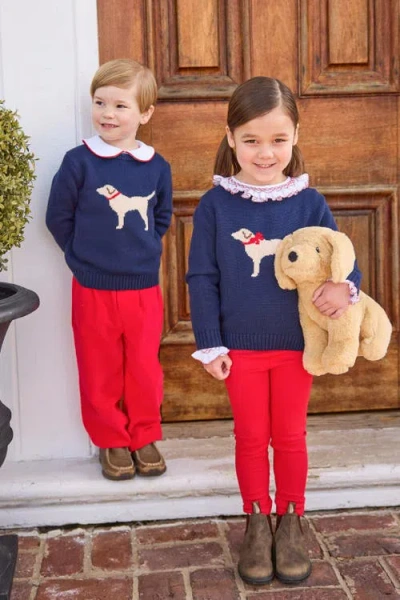 Little English Kids' Intarsia Sweater In Blue