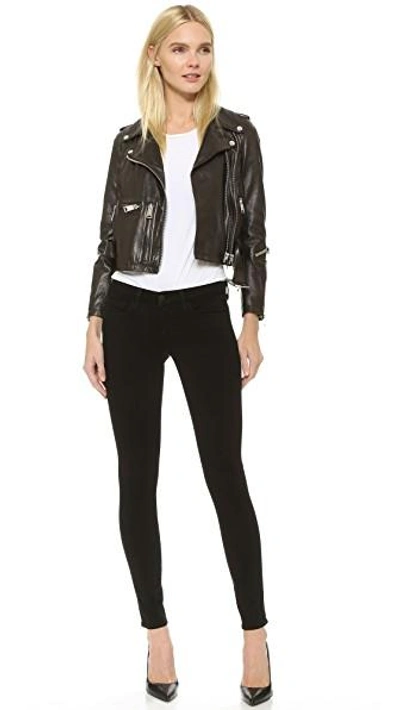 Shop L Agence Chantal Skinny Jeans In Noir