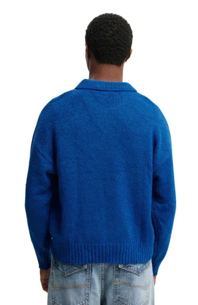 Cotton On Boxy Rugby Polo In Blue