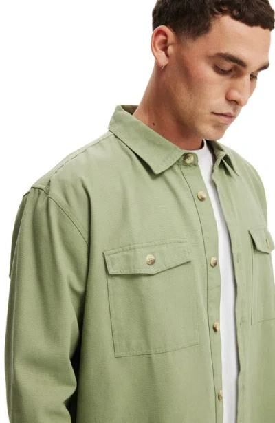 Cotton On Boxy Overshirt In Green
