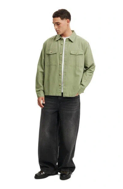 Cotton On Boxy Overshirt In Green