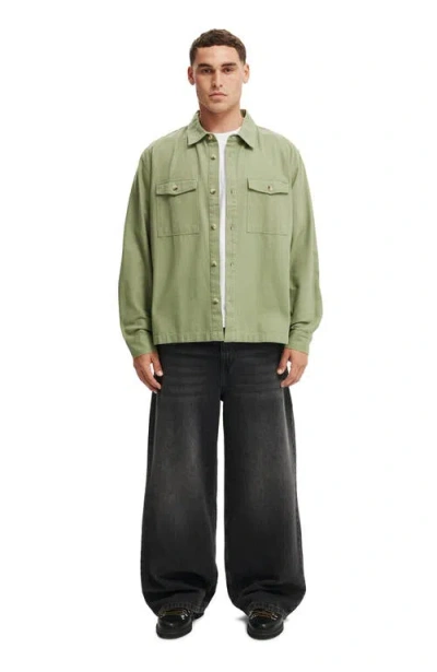 Cotton On Boxy Overshirt In Green