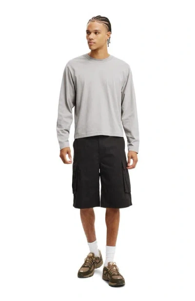 Cotton On Cropped Fit Long Sleeve In Gray