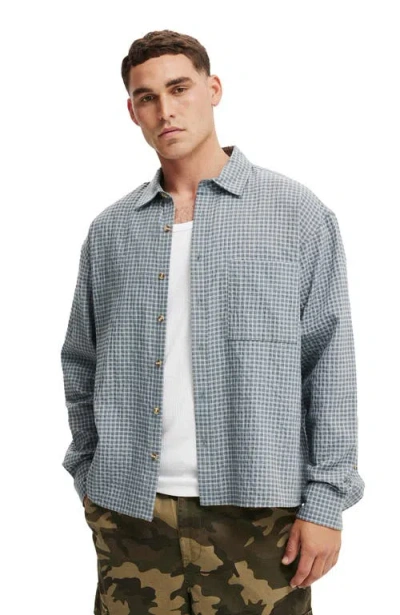 Cotton On Hudson Long Sleeve Shirt In Blue