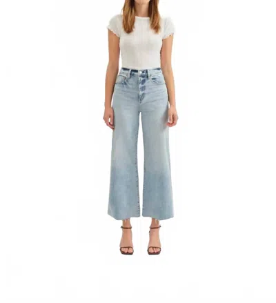 Daze Women's Denim Pleaser High Rise Wide Ankle Pant In Miracle In Blue