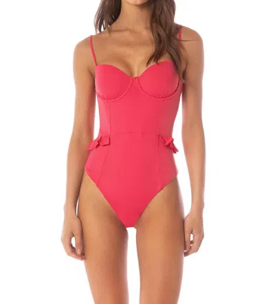 Maaji Bree Cheeky Cut Underwire One Piece In Cherry Crush In Pink
