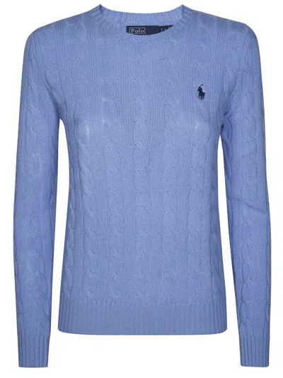 Polo Ralph Lauren Cable-knit Sweater With Crew Neckline In Blue