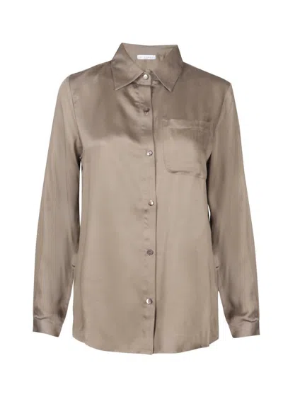 Neu Nomads Women's Twiggy Boyfriend Shirt In Khaki In Brown