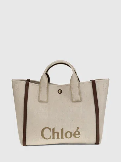 Chloé Carry Medium Tote Bag In Neutral