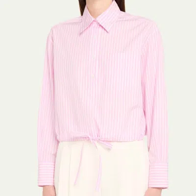 We-ar4 Women's The Cc Shirt In Pink Pinstripe In Pink
