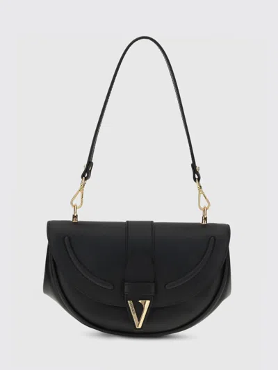 Versace Virtus Small Shoulder Bag In Black