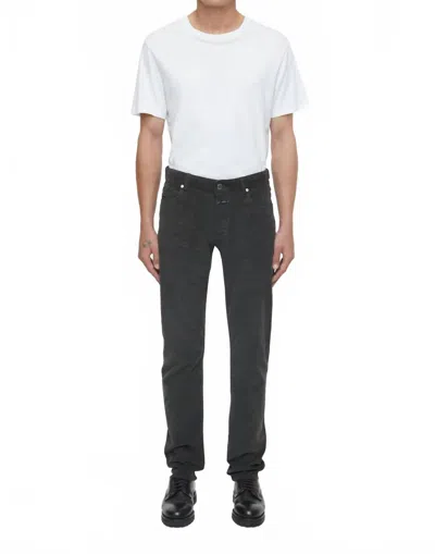 Closed Men's Unity Slim Pants In Charcoal In Multi