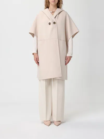 Hanita Coat  Woman Color Cream In Gold