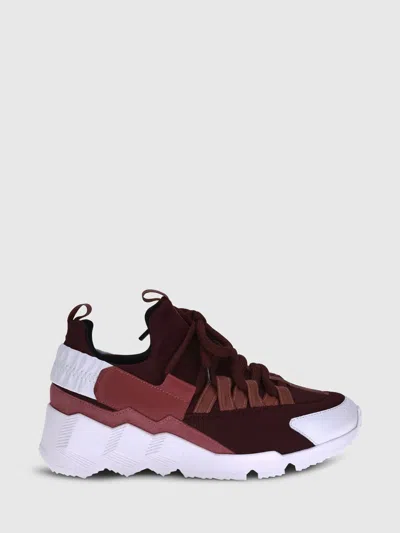 Pierre Hardy Trek Cosmetic Sneakers In Burgundy