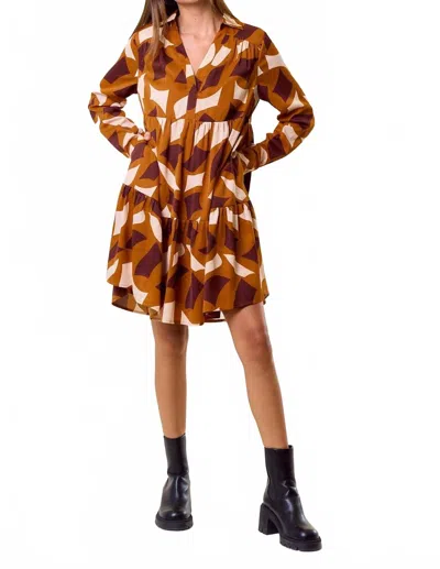 Doe & Rae Burnt Sugar Dress In Brown In Brown