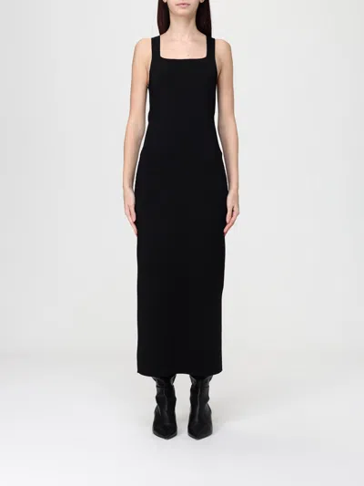 Khaite Dixi Knitted Midi Dress In Black