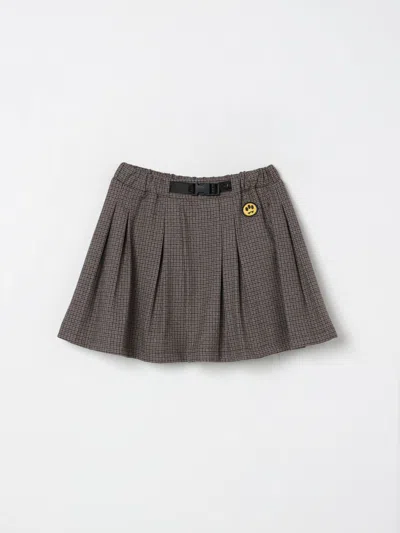 Barrow Brown Skirt For Girl With Smile In Gray