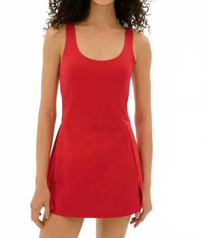 Splits59 Martina Rigor Mini Dress In Pirate Red In Animal Print