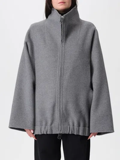 Khaite 'garret' Wool Double Oversized Jacket In Gray