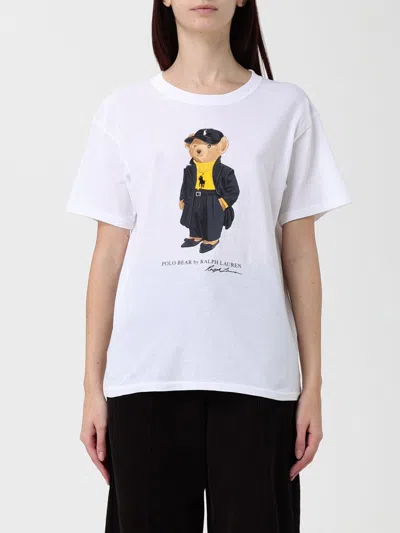 Polo Ralph Lauren T-shirt In Cotone Bianco  Donna In White