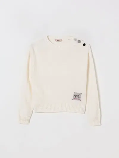 N°21 Sweater N° 21 Kids Color White In Neutral