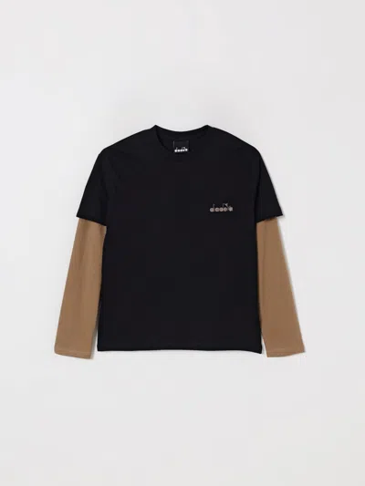Diadora T-shirt  Kids Color Black In Black