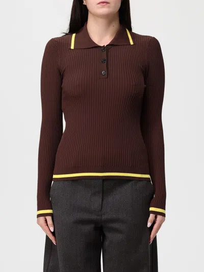 Moschino Polo Shirt  Jeans Woman Color Brown In Brown