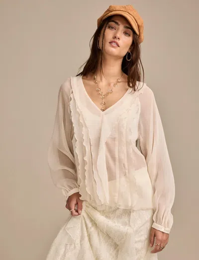 Lucky Brand Women's Femme Ruffle Top In Multi