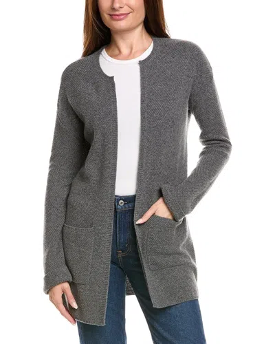 Kier + J Wool & Cashmere-blend Open Cardigan In Gray