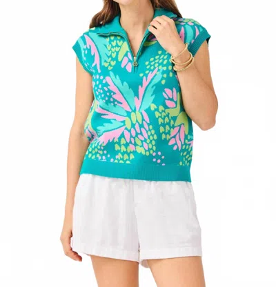 Mary Square Celia Sweater In Aloha Green In Multi