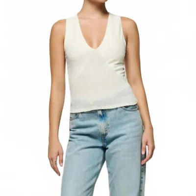 Nation Ltd Evalina V-neck Tank Top In Porcelain In White