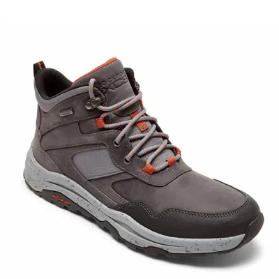 Rockport Women's Xcs Pathway Waterproof Hiking Boot In Steel Grey Leather/suede/ripstop In Multi