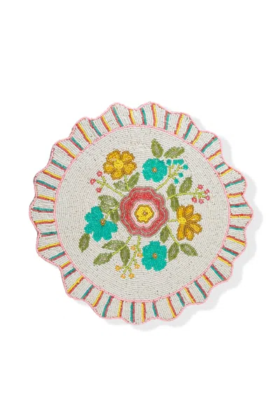 Tiramisu Fiesta Bloom Beaded Placemat In Multi