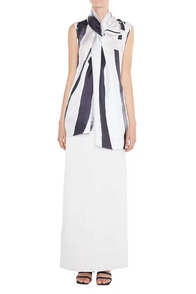 Christopher Esber Women's Interlocked Handkerchief Tank In Black In White