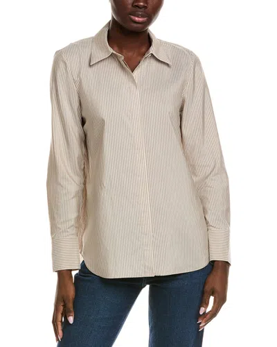 Lafayette 148 New York Scottie Silk Blouse In Multi