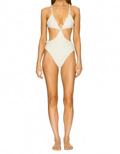Devon Windsor Jacquelyn One Piece Swimsuit In White In White