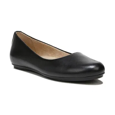 Naturalizer Maxwell H3385l4-001 Ballet Flat Woblack Leather Shoes Zap334 In Black