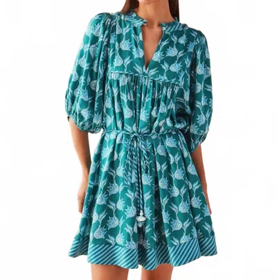 Omika Wren Mini Dress In Nicobar Mantis In Multi