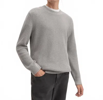 Everlane No-sweat Ribbed Crew Sweater In Heather Grey In Gray