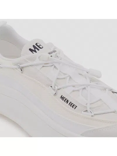 Moon Boot Chunky Platform Sneakers Featuring Logo Inserts In White