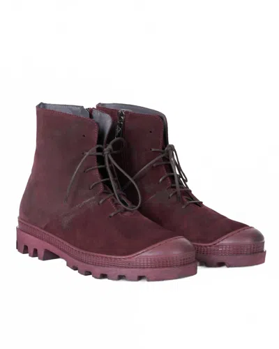 Lolafina Women's Lace Up Boot In London Old Purple In Burgundy