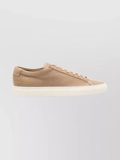 Common Projects Sneakers With Contrast Sole And Round Toe In Brown