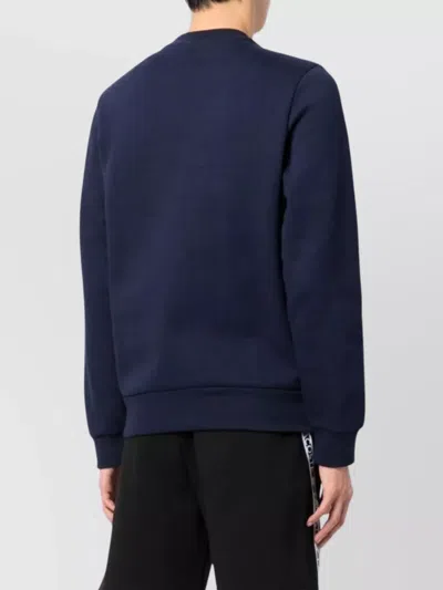 Lacoste Live Cotton Fleece Sweatshirt Navy Blue In Blue